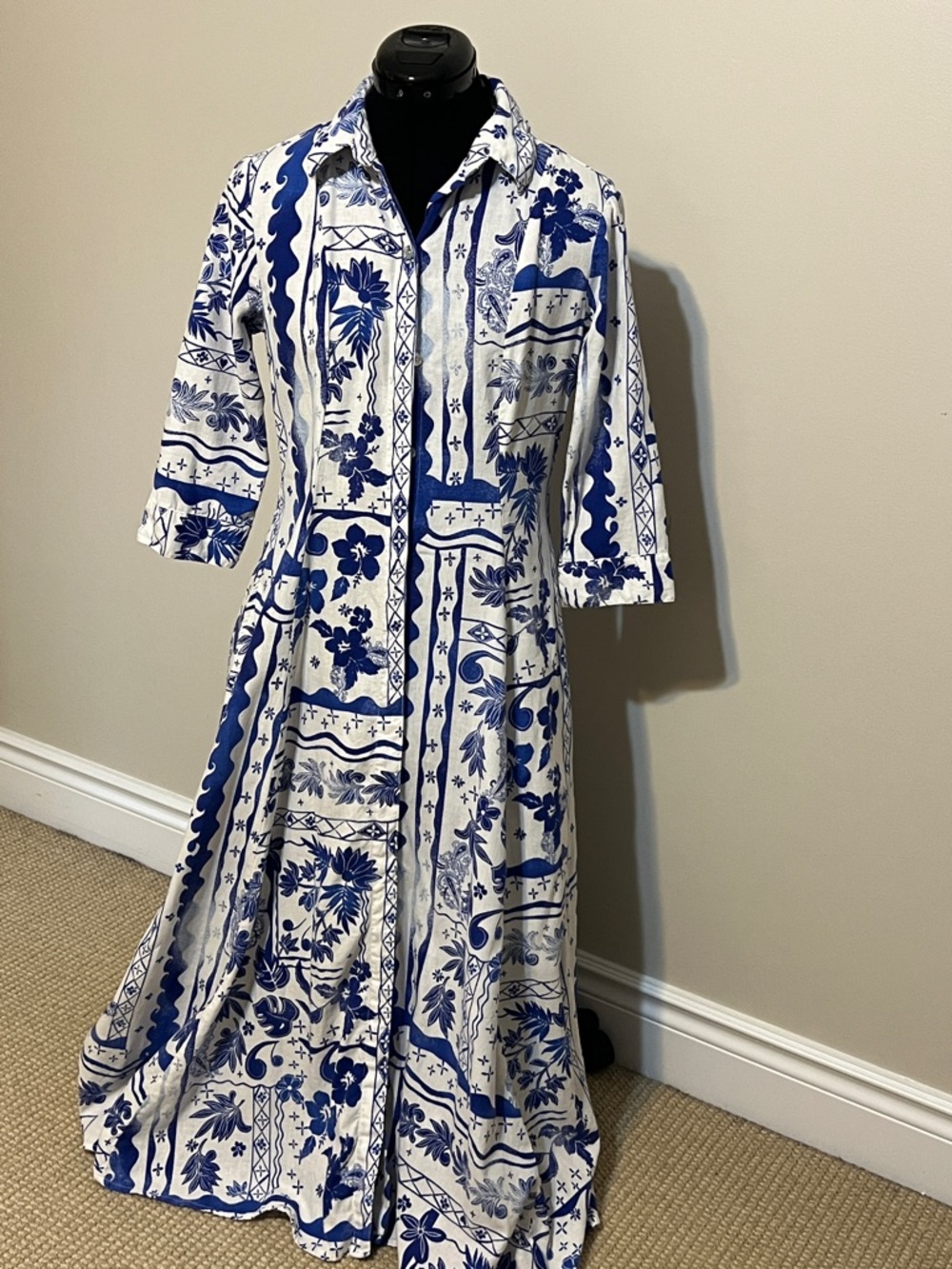 JOIE Linen Blend Shirt Dress